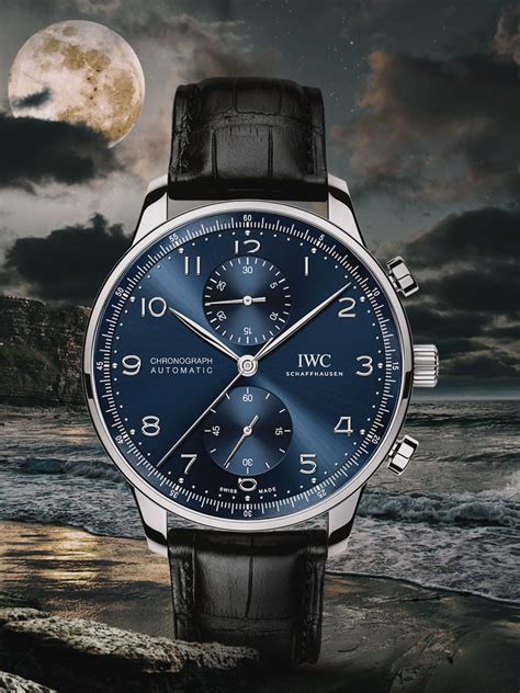 iwc portuguese blue - IWC portugieser chronograph blue.